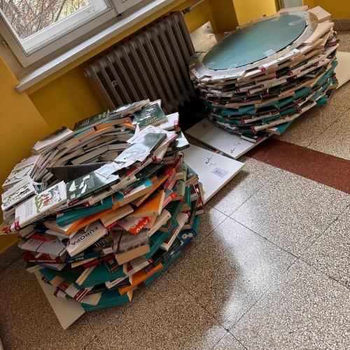 Elemente des Bücherturms nach der Zerlegung